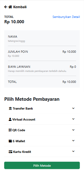 Pilih Metode poembayaran