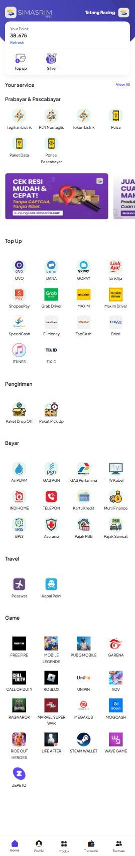 Dashboard Data Produk Digital
