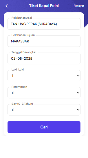 Pencarian Tiket Kapal Pelni